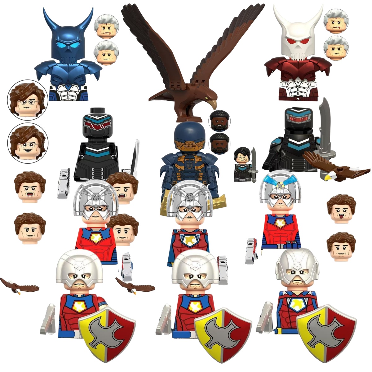 Lego Minifigure Holder - SuicideSquad Barışçı Mavi Ejderha Beyaz Ejderha