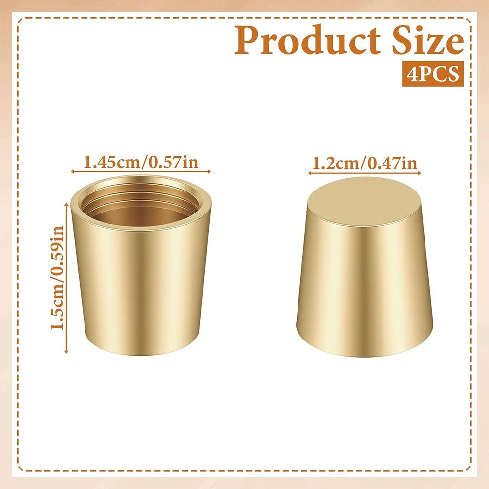 Display Risers Set - 4 adet pirinç kesme tahtası ayakları,