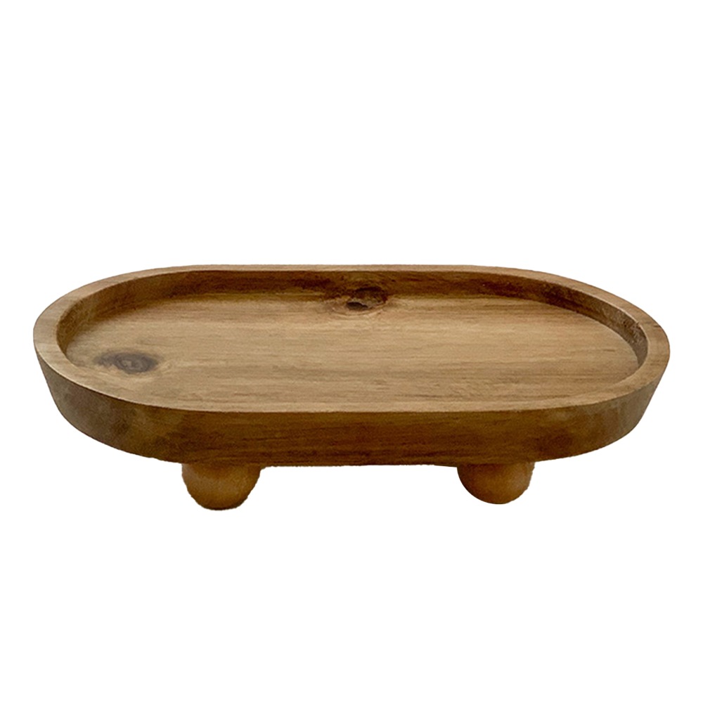 Display Risers Set - Ahşap Oval Yükseltilmiş Teşhir Tepsisi 1.77