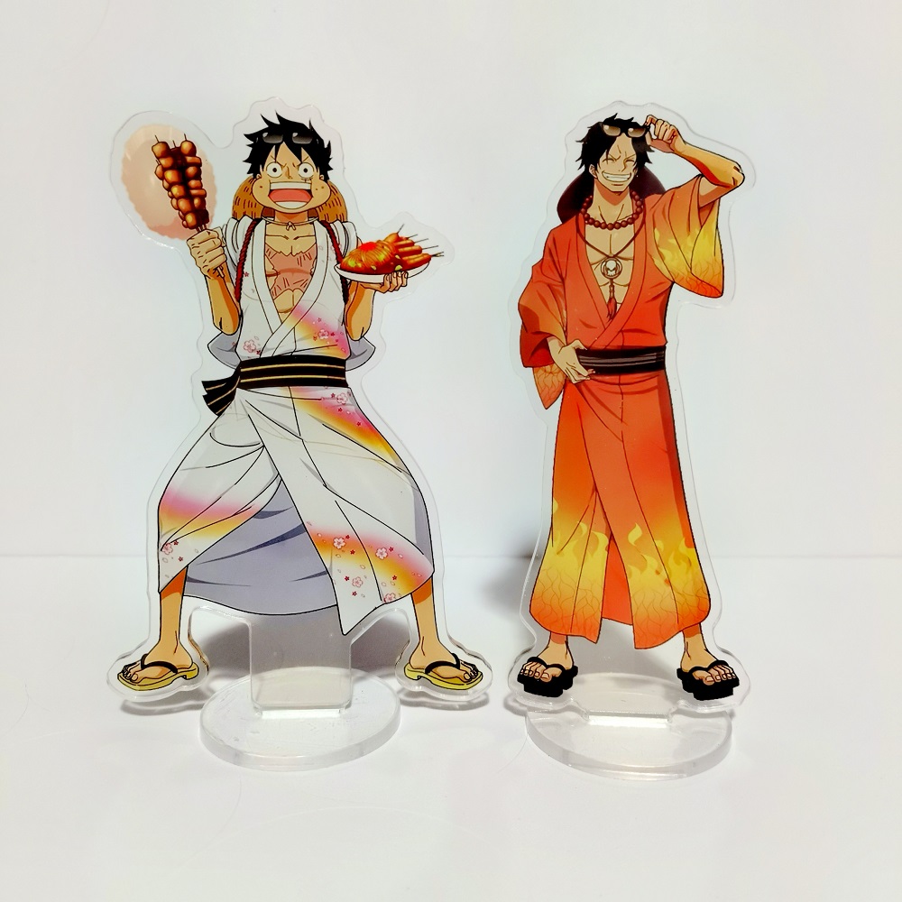 Action Figure Stand - Tek parça akrilik standı Luffy Zoro