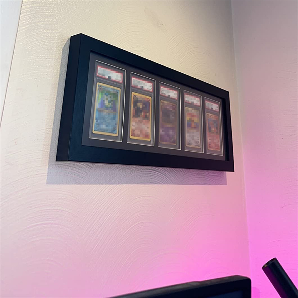 Graded Card Display - 3-9 Bölmeli Ahşap Dereceli Spor Kartı